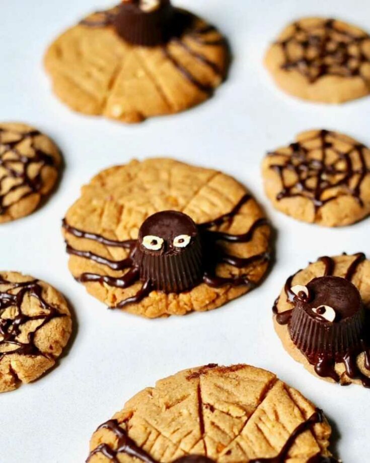 02 Peanut Butter Spider Cookies for Halloween