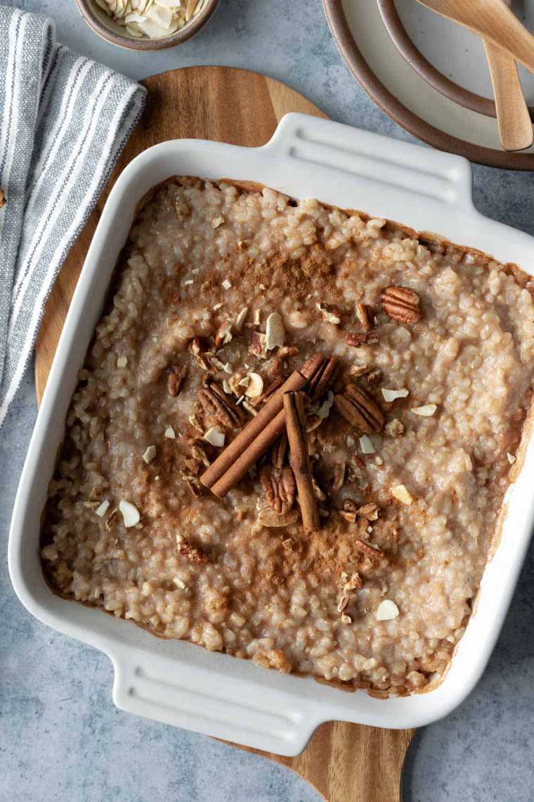 baked brown rice pudding