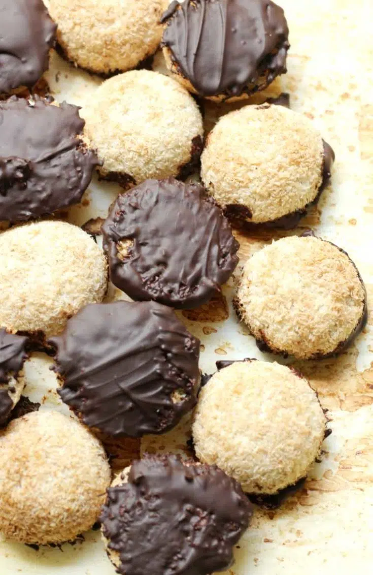 09 Chocolate Dipped Coconut Macaroons