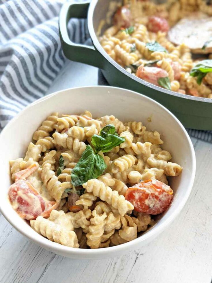 09 vegan feta pasta with basil