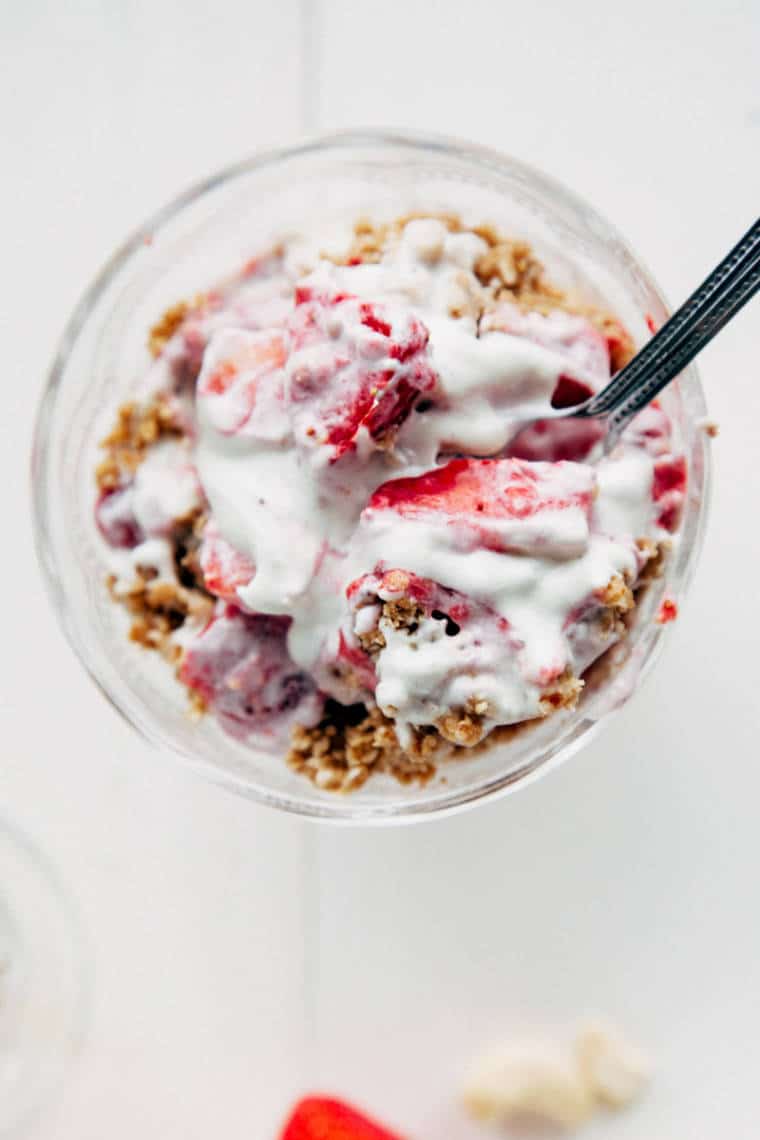 12 Strawberry Cheesecake Mess