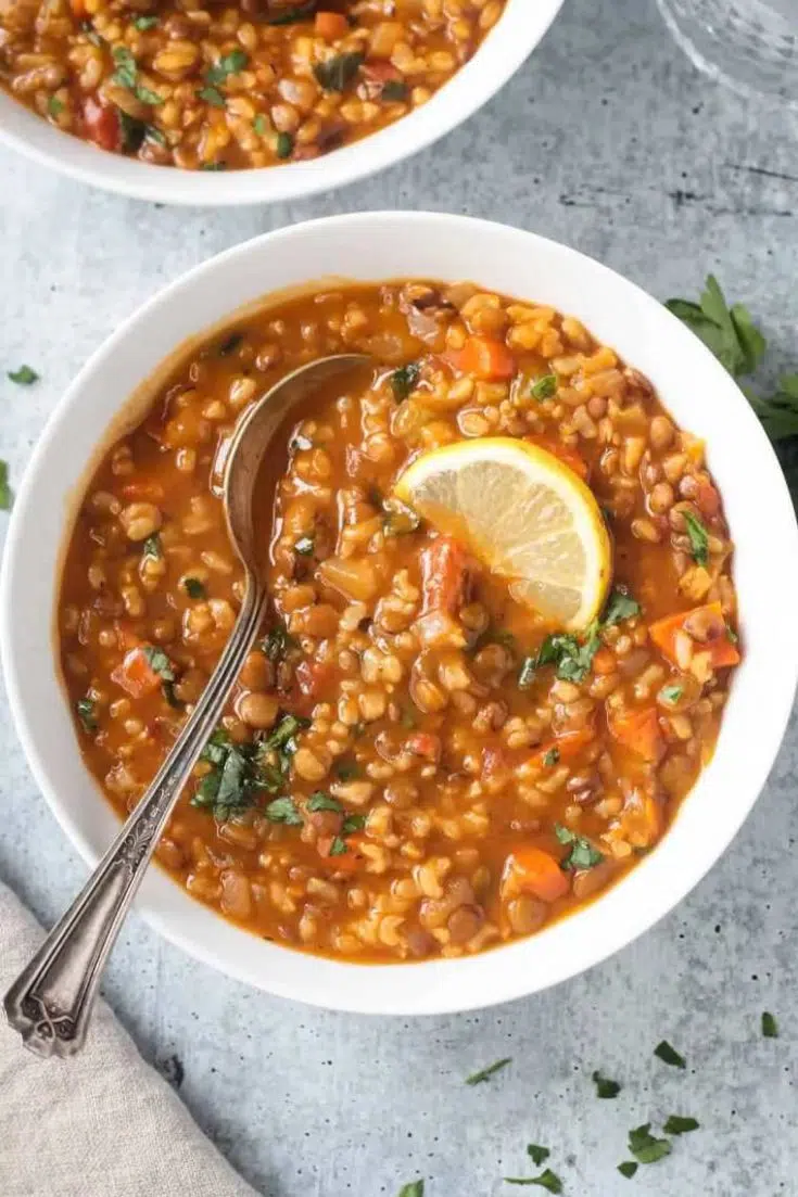12 lentil rice soup