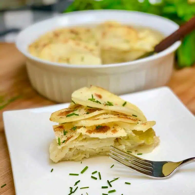 12 scalloped potatoes with cabbage