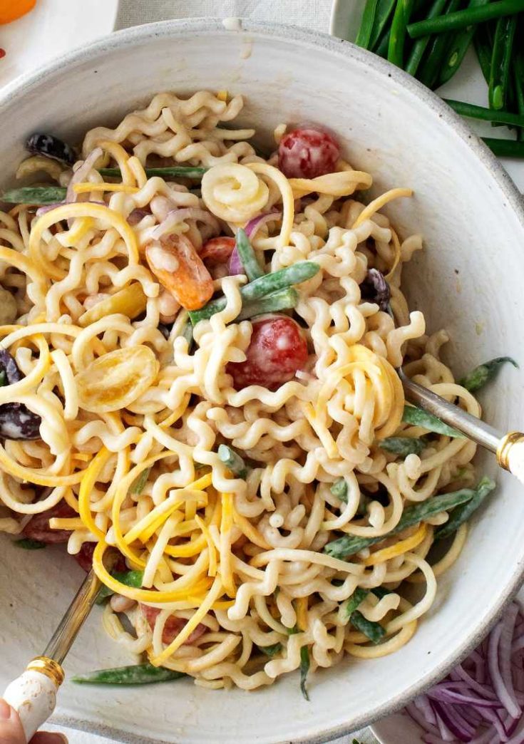 13 vegan spiralized pasta salad