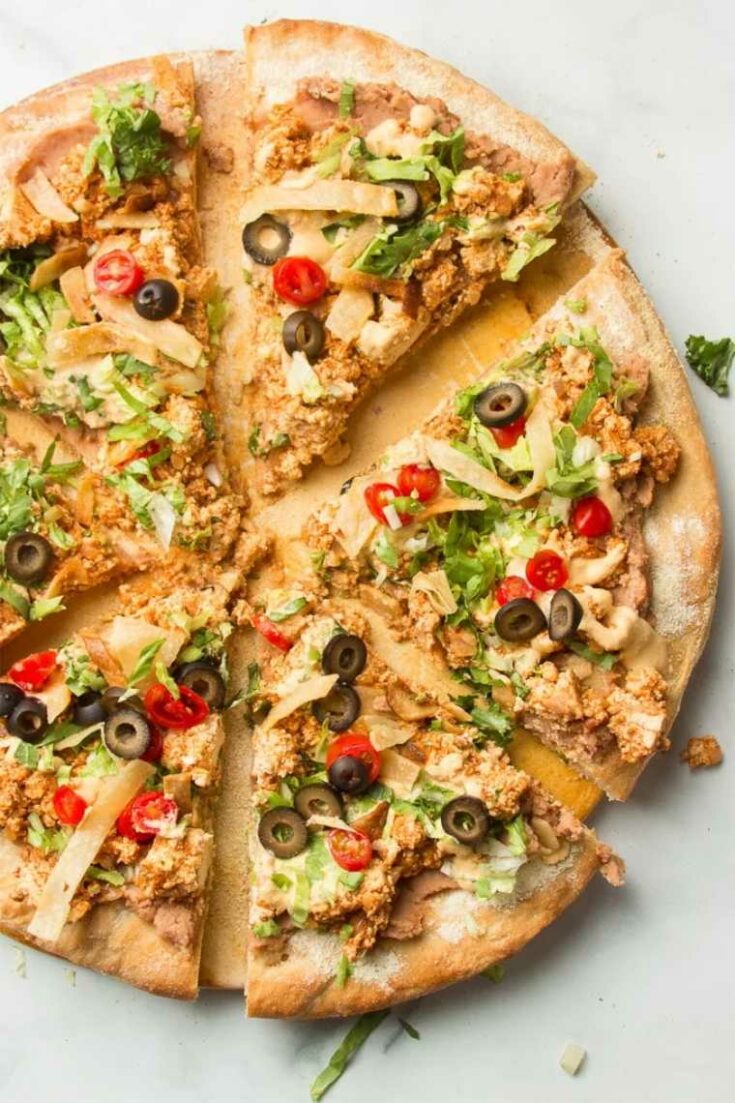 13 vegan taco pizza