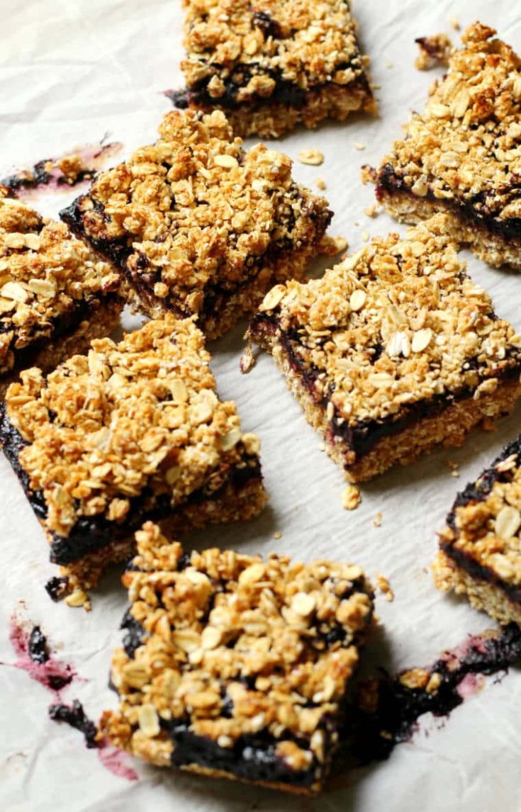15 Peanut Butter Jelly Crumble Bars