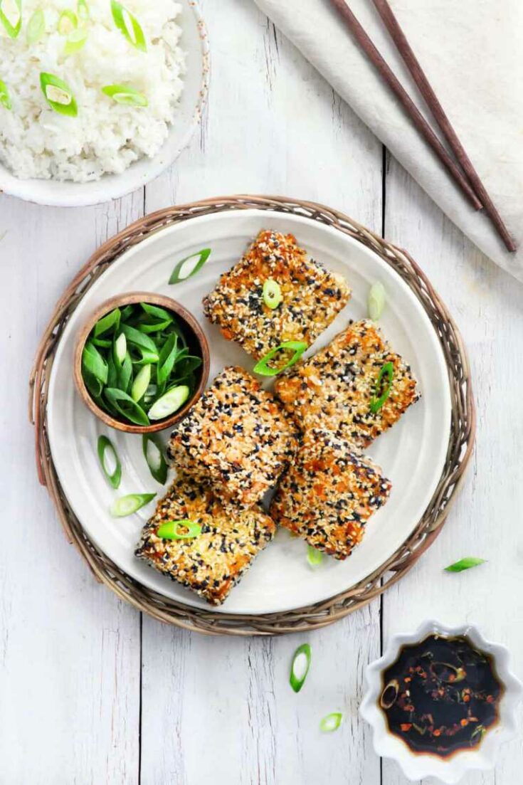 15 sesame crusted tofu