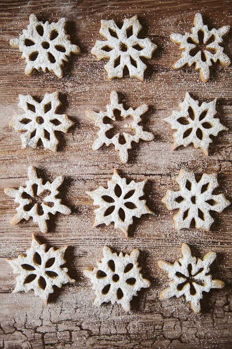 16 Vegan Cinnamon Snowflake Cookies