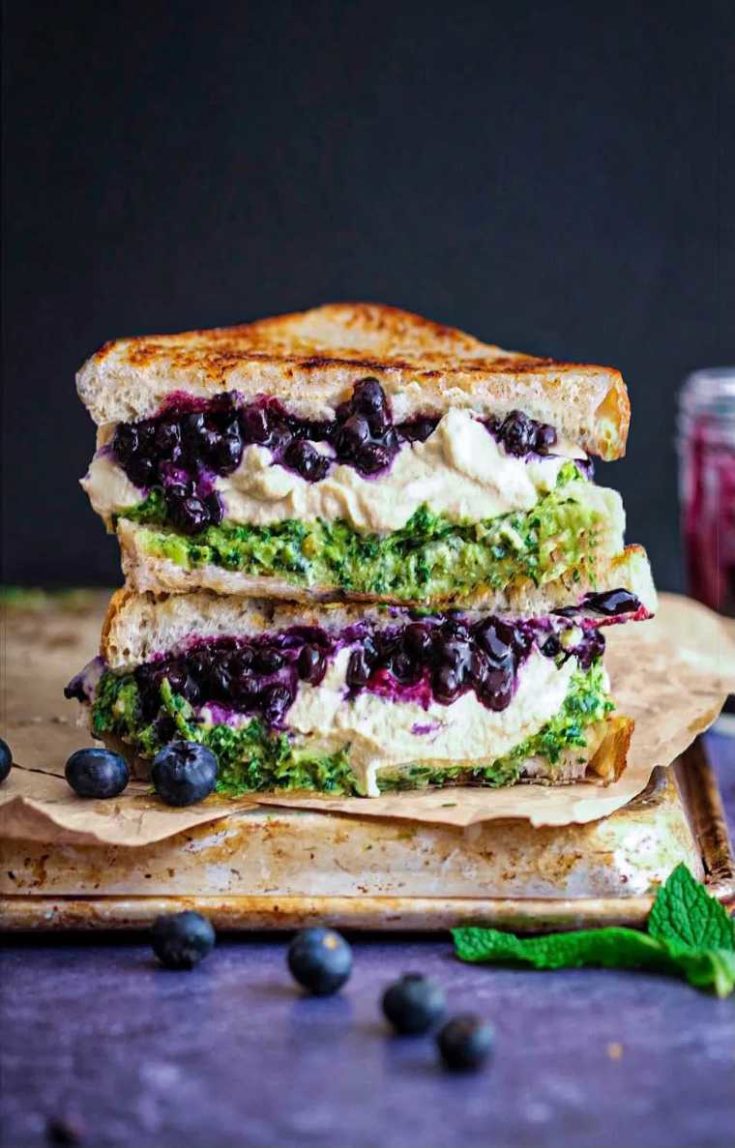 17.5 blueberry grilled cheese mint pesto