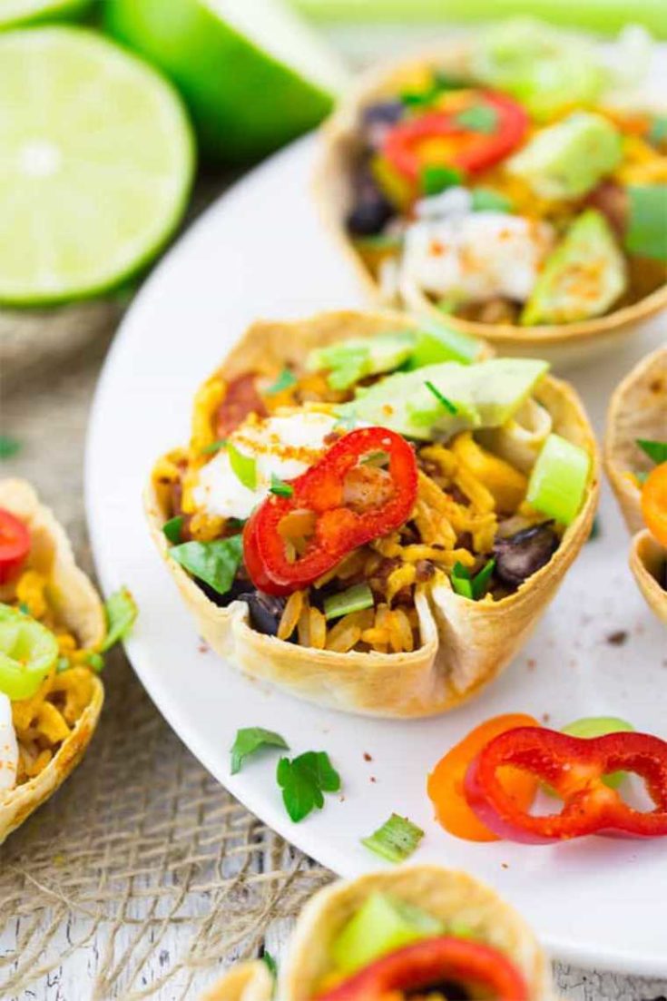 18.5 Taco Cups with Black Beans and Avocado