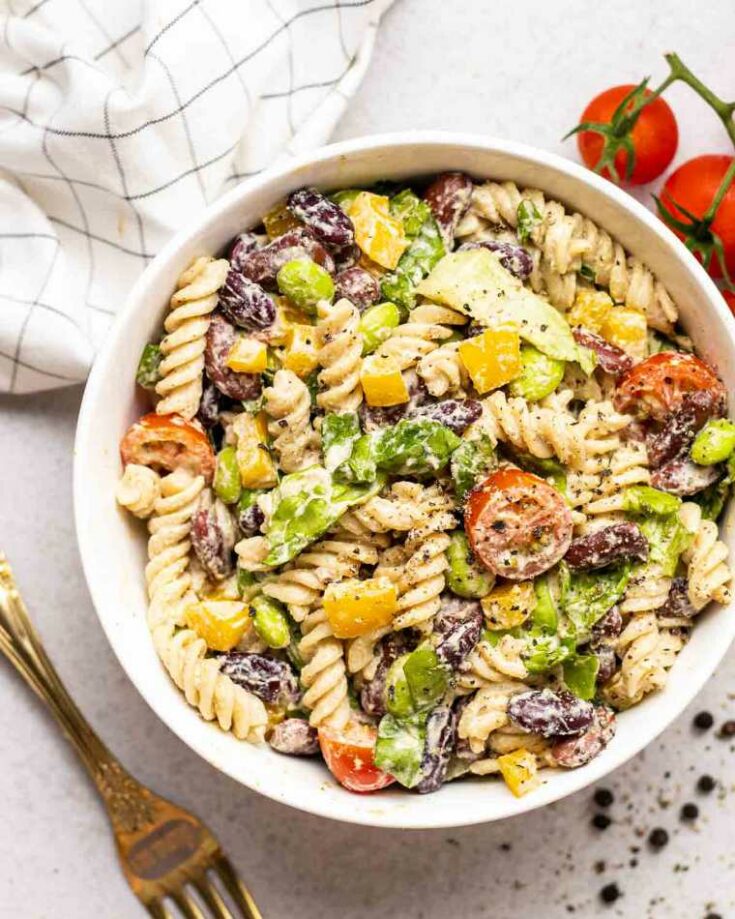 20 kidney beans pasta salad bowl