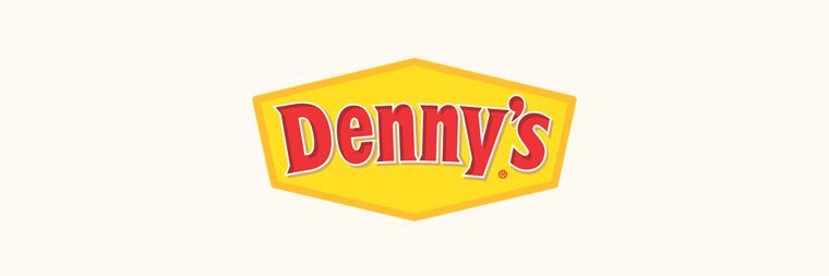 Denny's logo on beige background