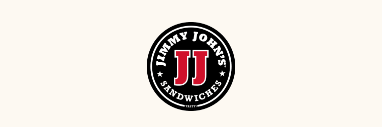 Jimmy John's logo on beige background