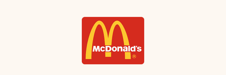 McDonald's logo on beige background