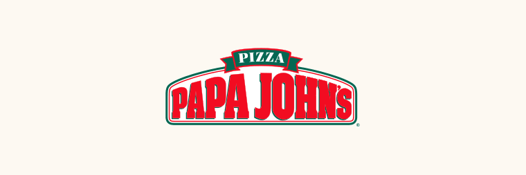 Papa John's logo on beige background