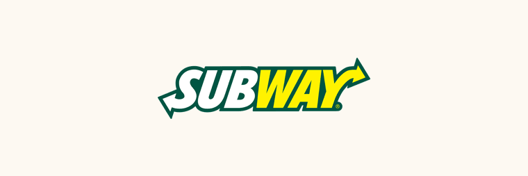 Subway logo on beige background