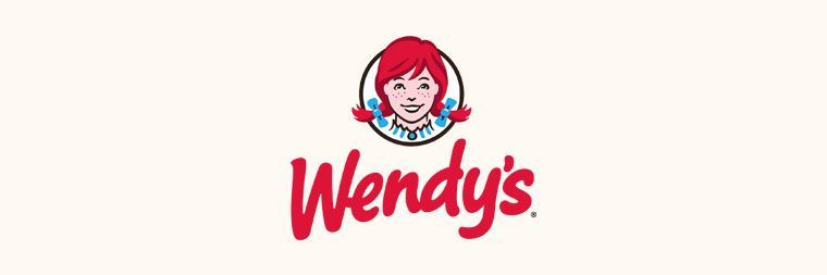 Wendy's logo on beige background
