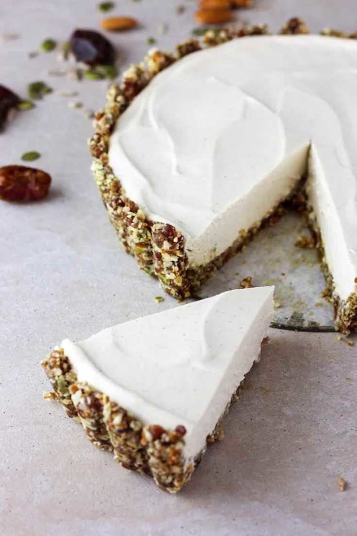 21 lime vanilla vegan cheesecake
