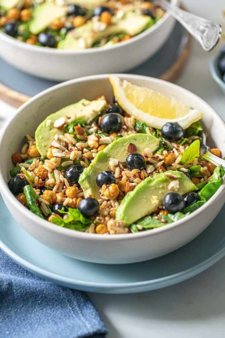 22 Blueberry Quinoa and Avocado Salad
