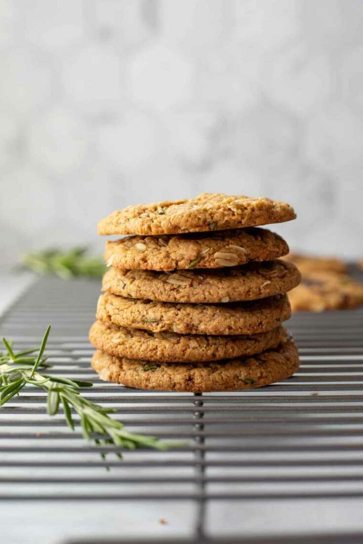 24 Vegan Rosemary Tahini Cookies