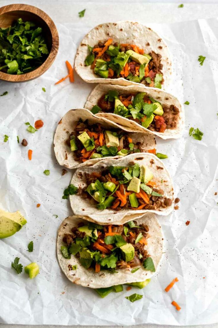 24 dinner healthy vegan lentil tacos