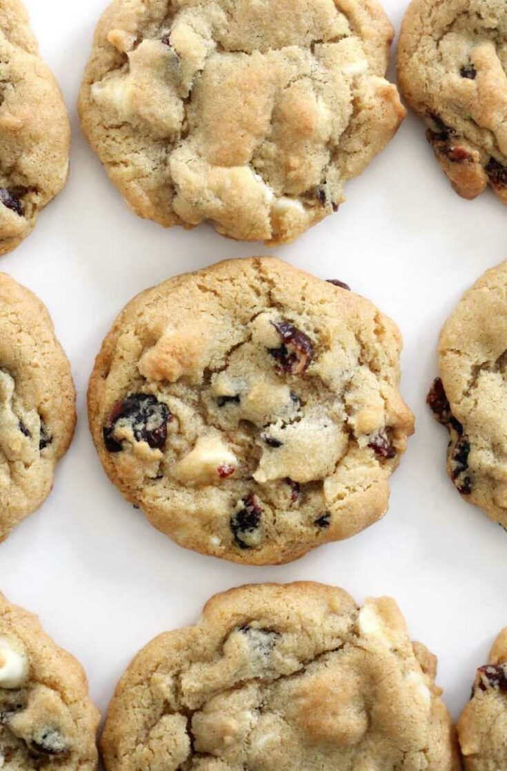 25 White Chocolate Cranberry Cookies