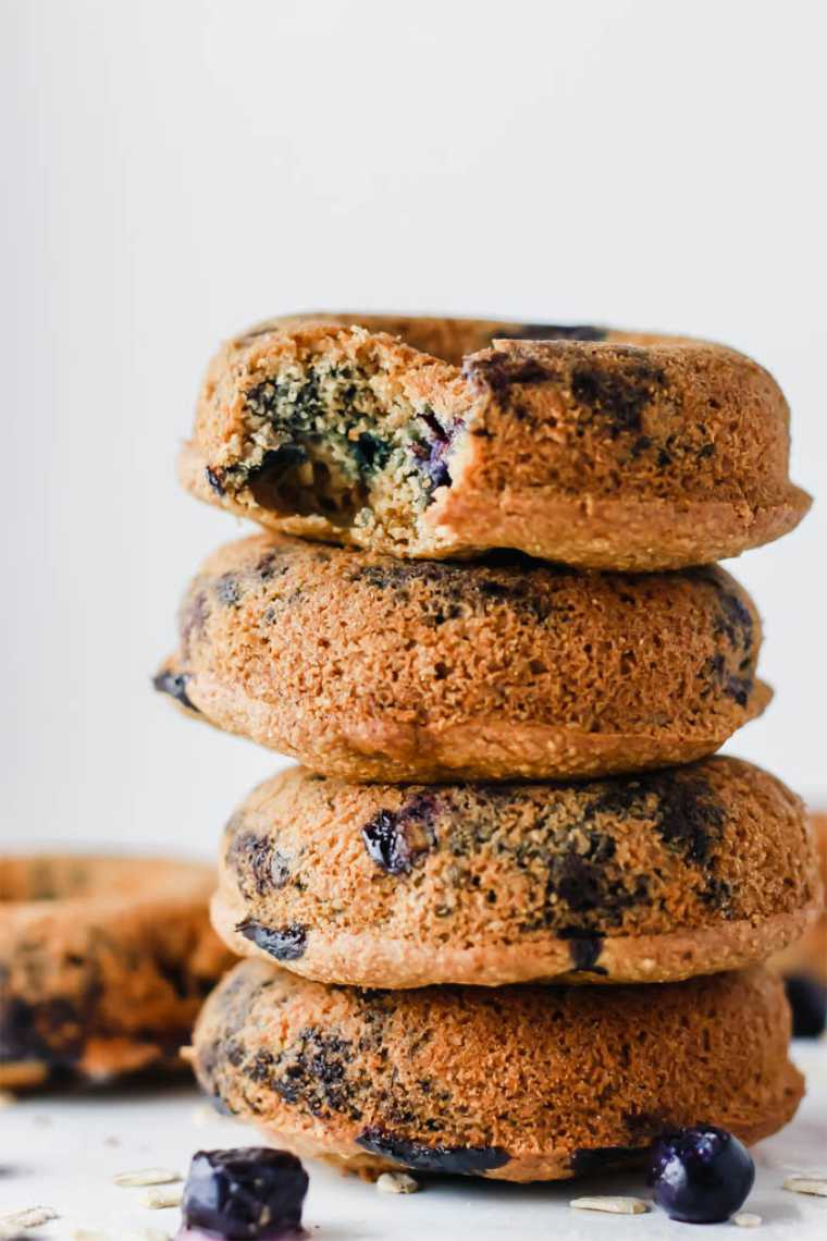 baked vegan blueberry donuts
