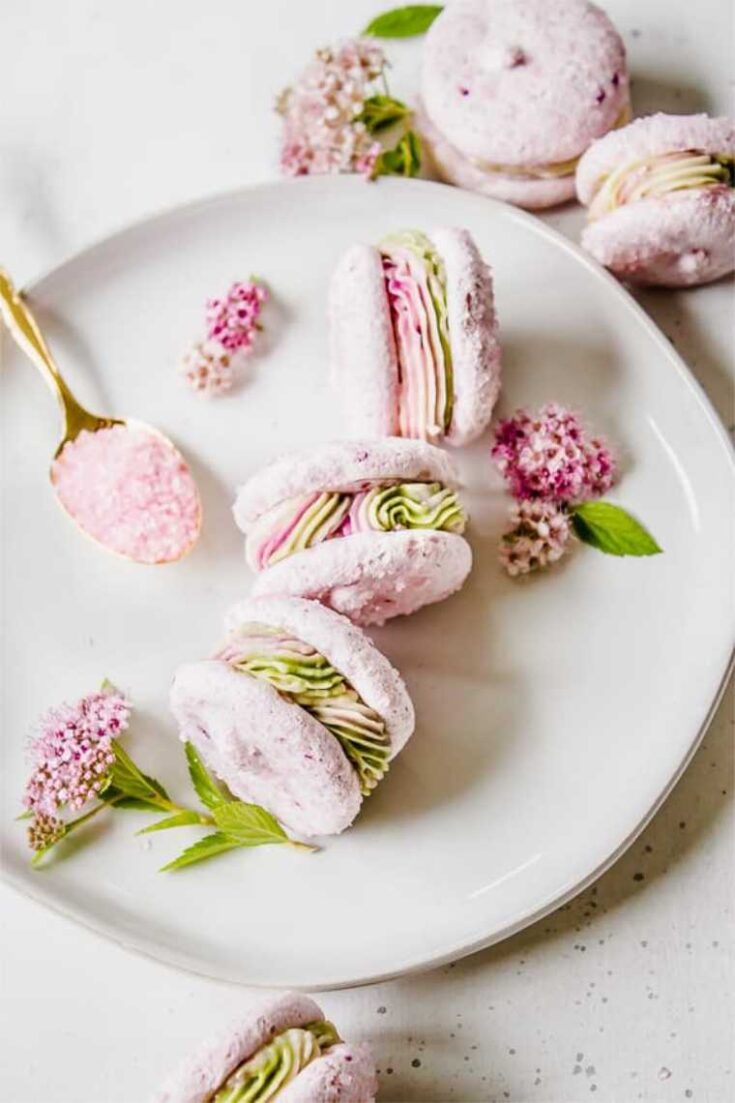 25 pretty pink macarons