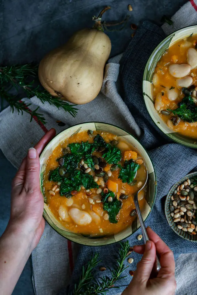 29 Butternut and White Bean soup