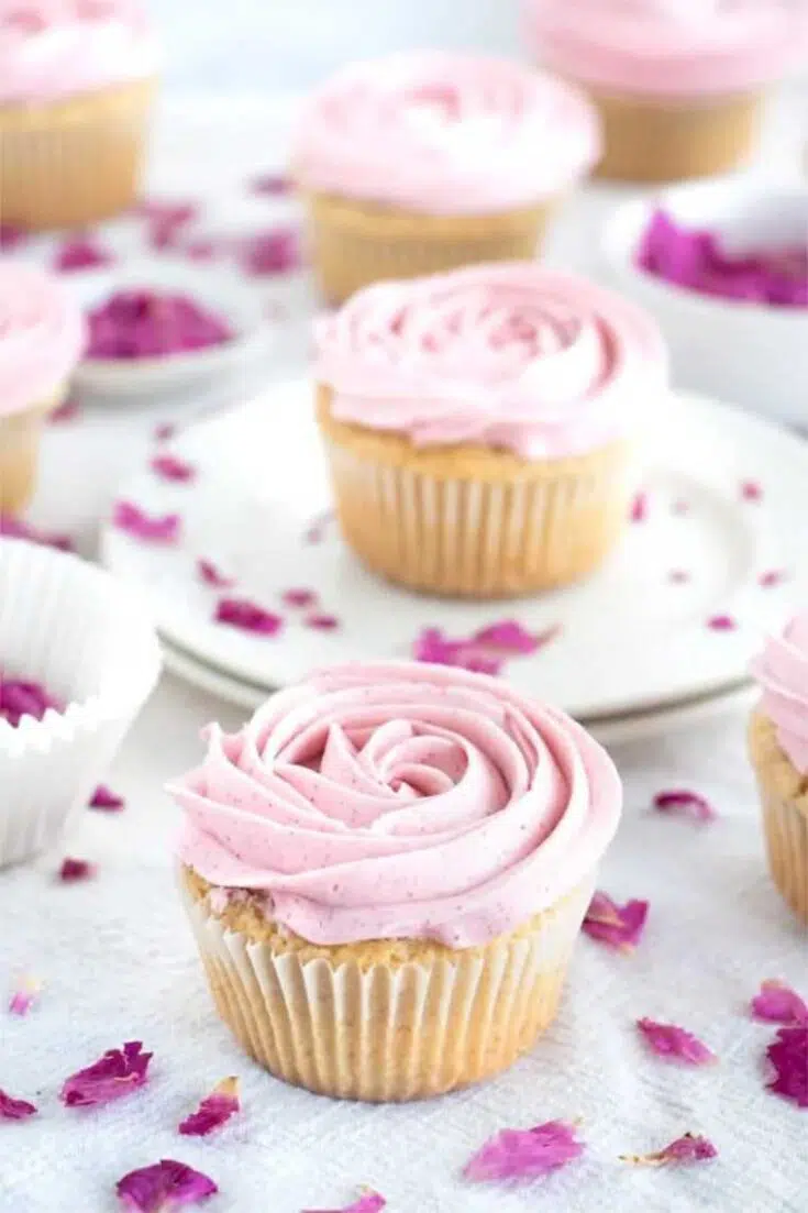 30 T Rosewater Cupcakes