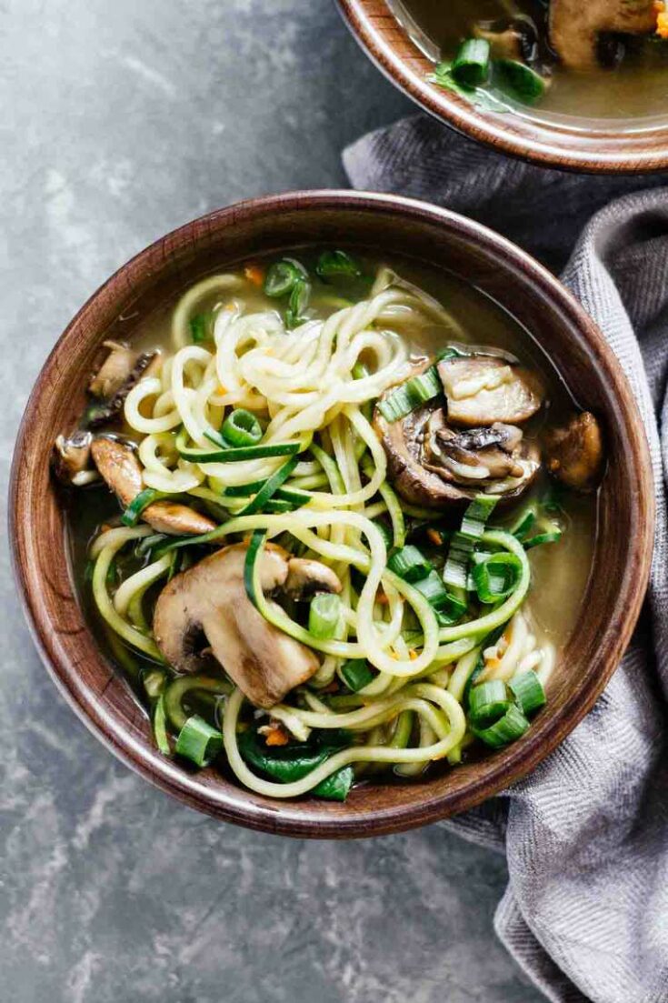 30 Vegan Ramen Soup w Zucchini Noodles