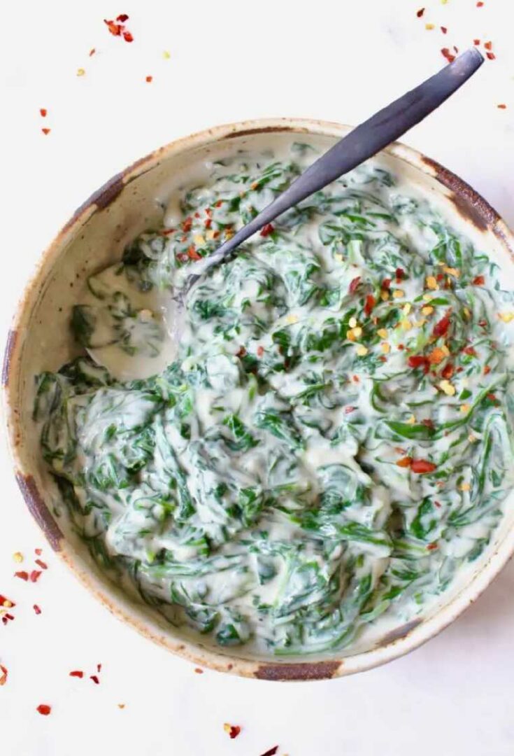 39 Healthy vegan creamed spinach