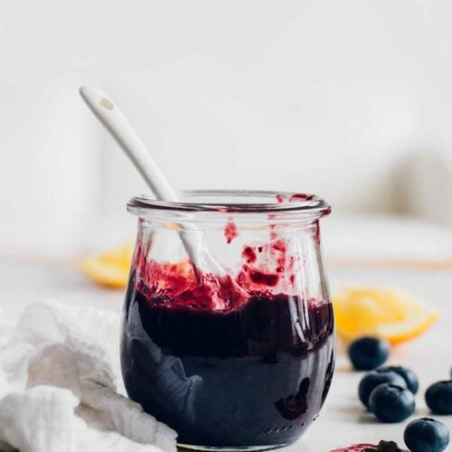 Blueberry Compote in a Glass