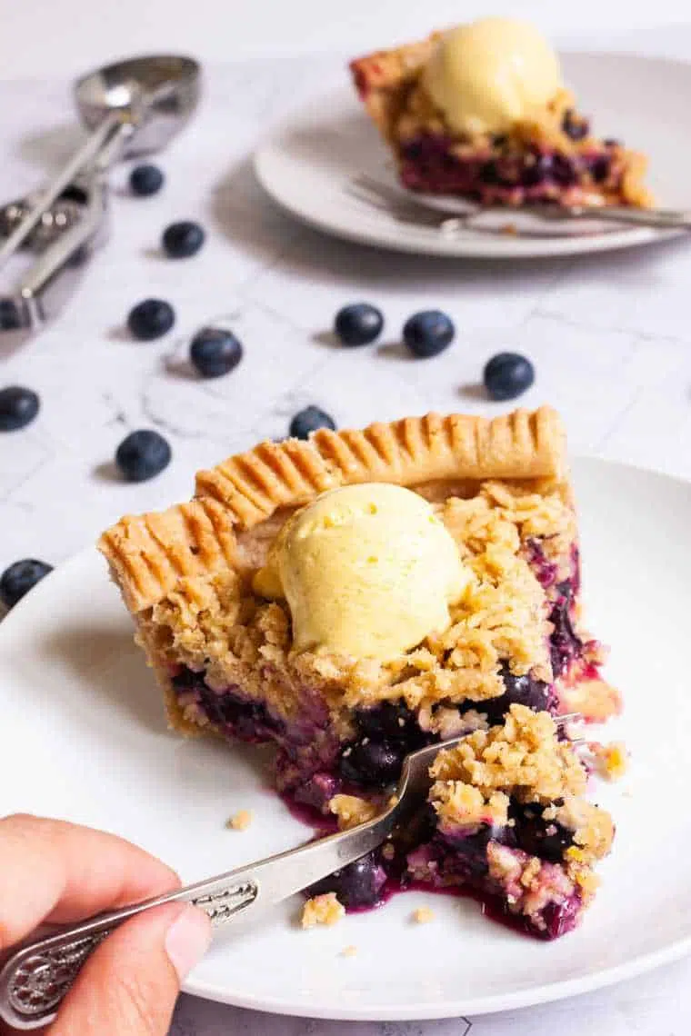 Blueberry Pie Lemon Crumble Vegan Gluten-free
