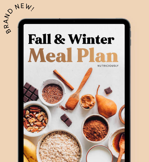 iPad showing Fall and Winter Meal Plan
