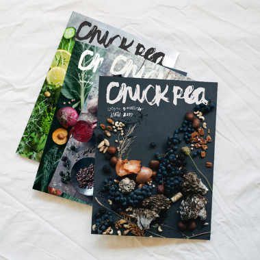 four issues of the chickpea magazine which would be great vegan gifts for christmas