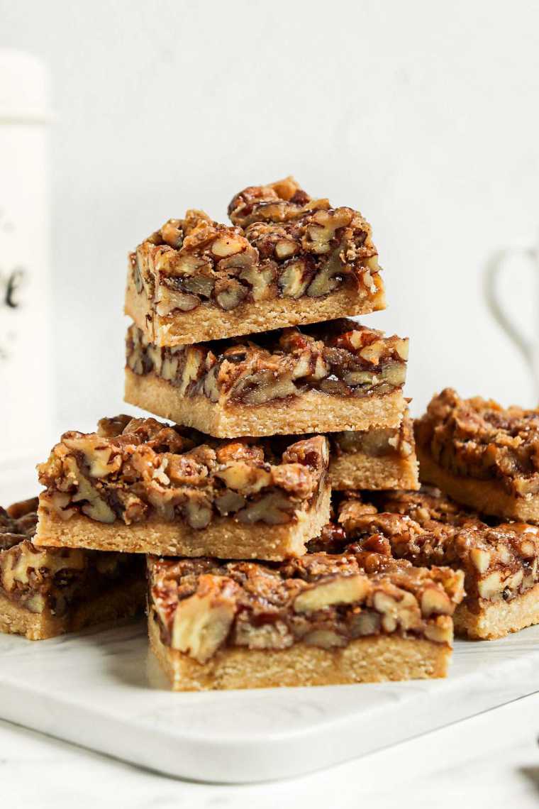 Gluten free vegan pecan pie bars