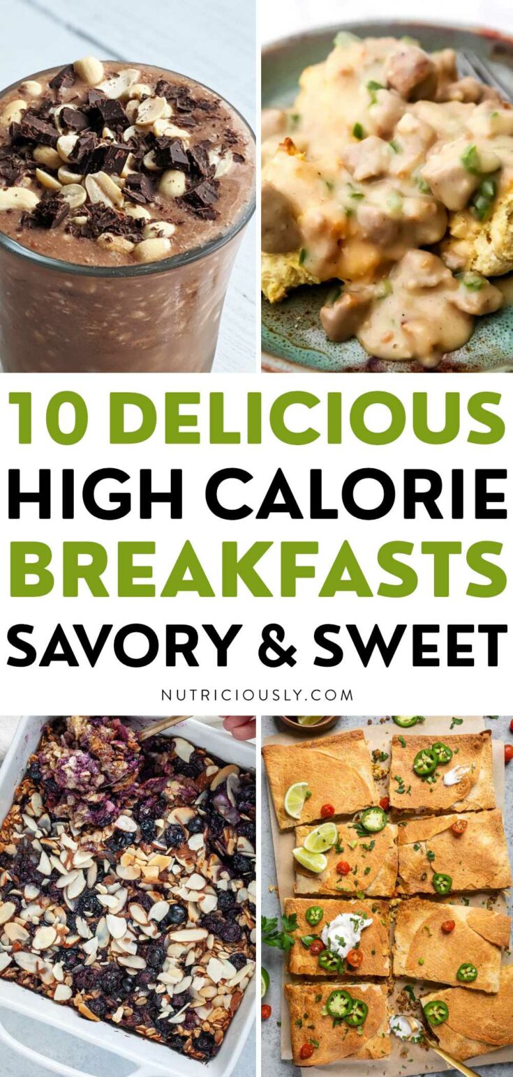 High Calorie Breakfasts Pin 1