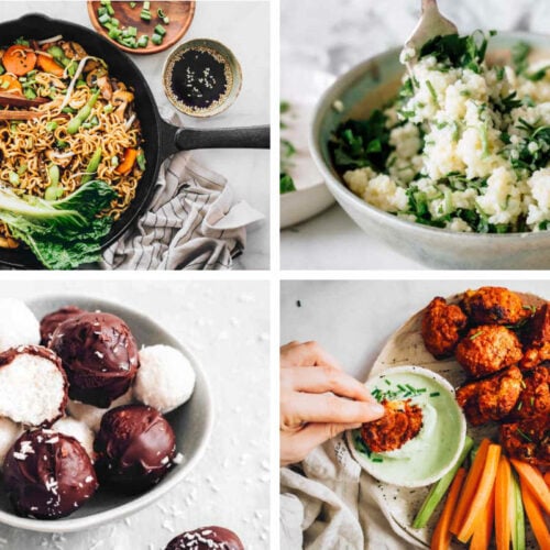 4 Low-Protein Recipes including Chinese noodles, cauliflower bites, herbed millet and bounty balls