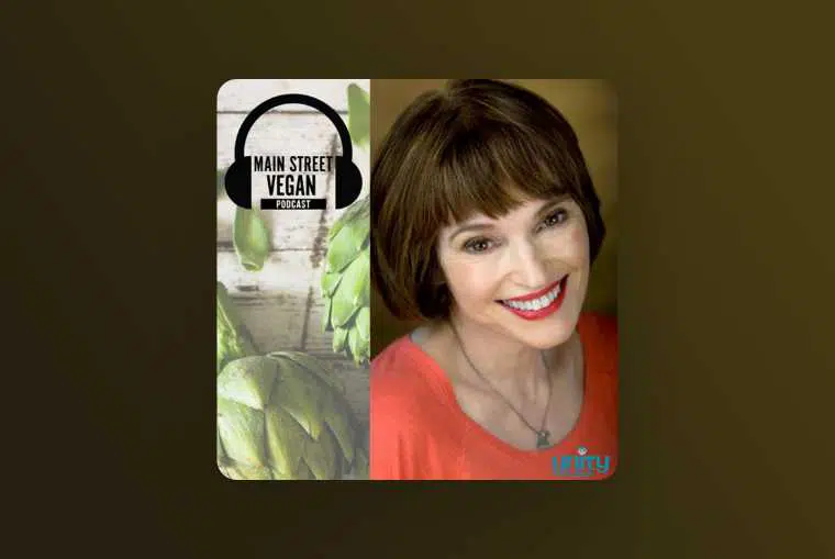 main street vegan podcast image on brown background