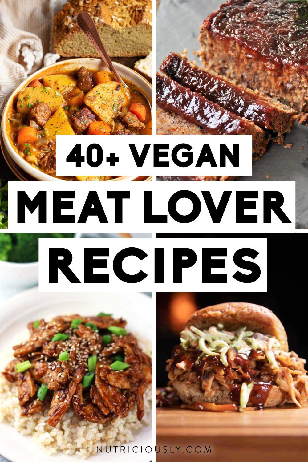 Meaty Vegan Recipes Pin 1