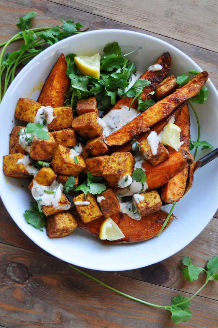 Moroccan Tofu and Sweet Potatoes