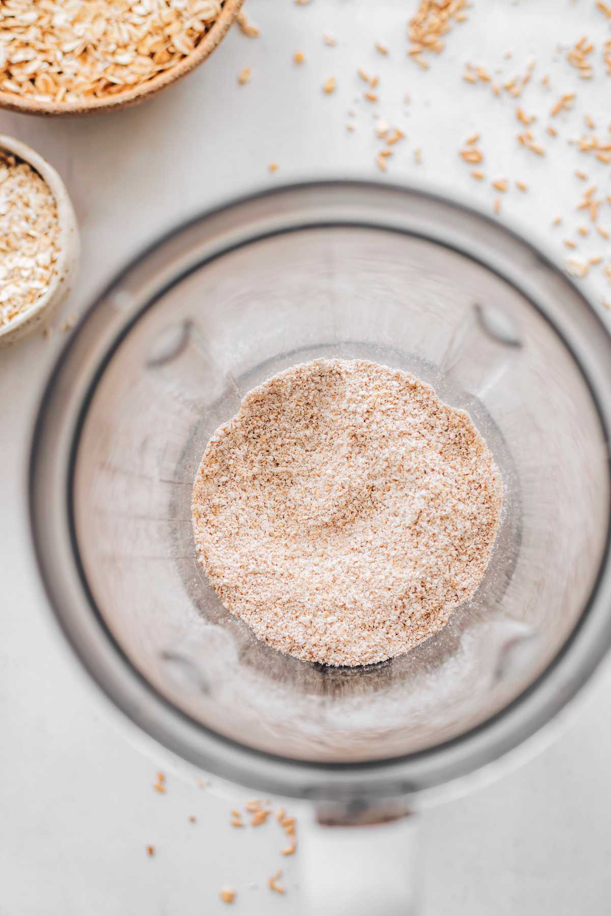 making oat flour in blender