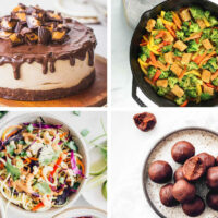 four Vegan Peanut Butter Recipes from cake to bliss balls, salad and stir-fry