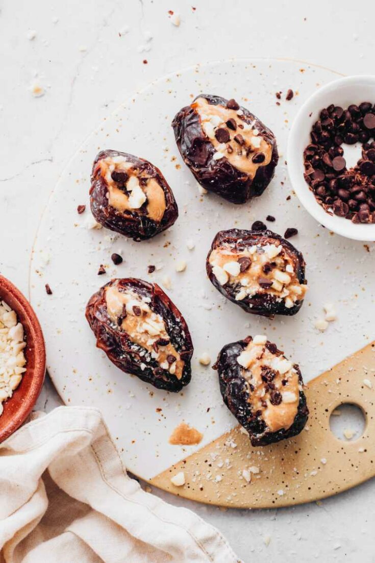 Peanut Butter Stuffed Dates by Nutriciously 5