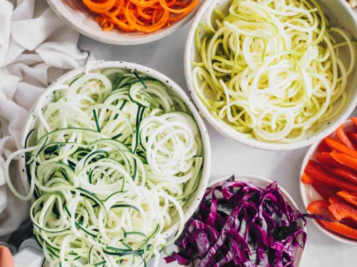 Prepworks by Progressive Veggie Spiralizer, Quick Way to Make Veggies,  Julienne, Ribbon Cut, Zucchini, Pasta Noodle, Spaghetti, Dishwasher Safe