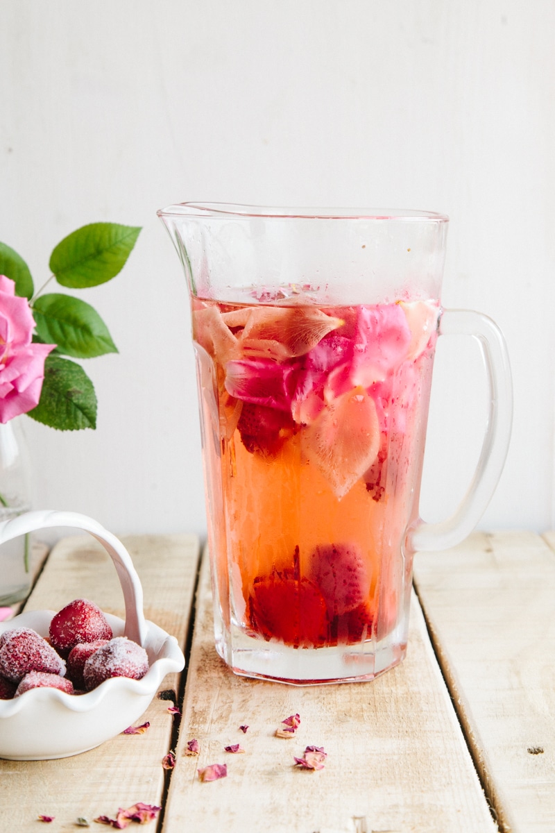 Rose and Strawberry Infused Water