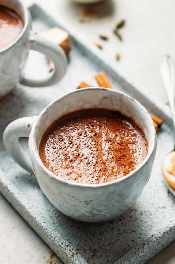 Salted Chai Cashew Butter Hot Chocolate