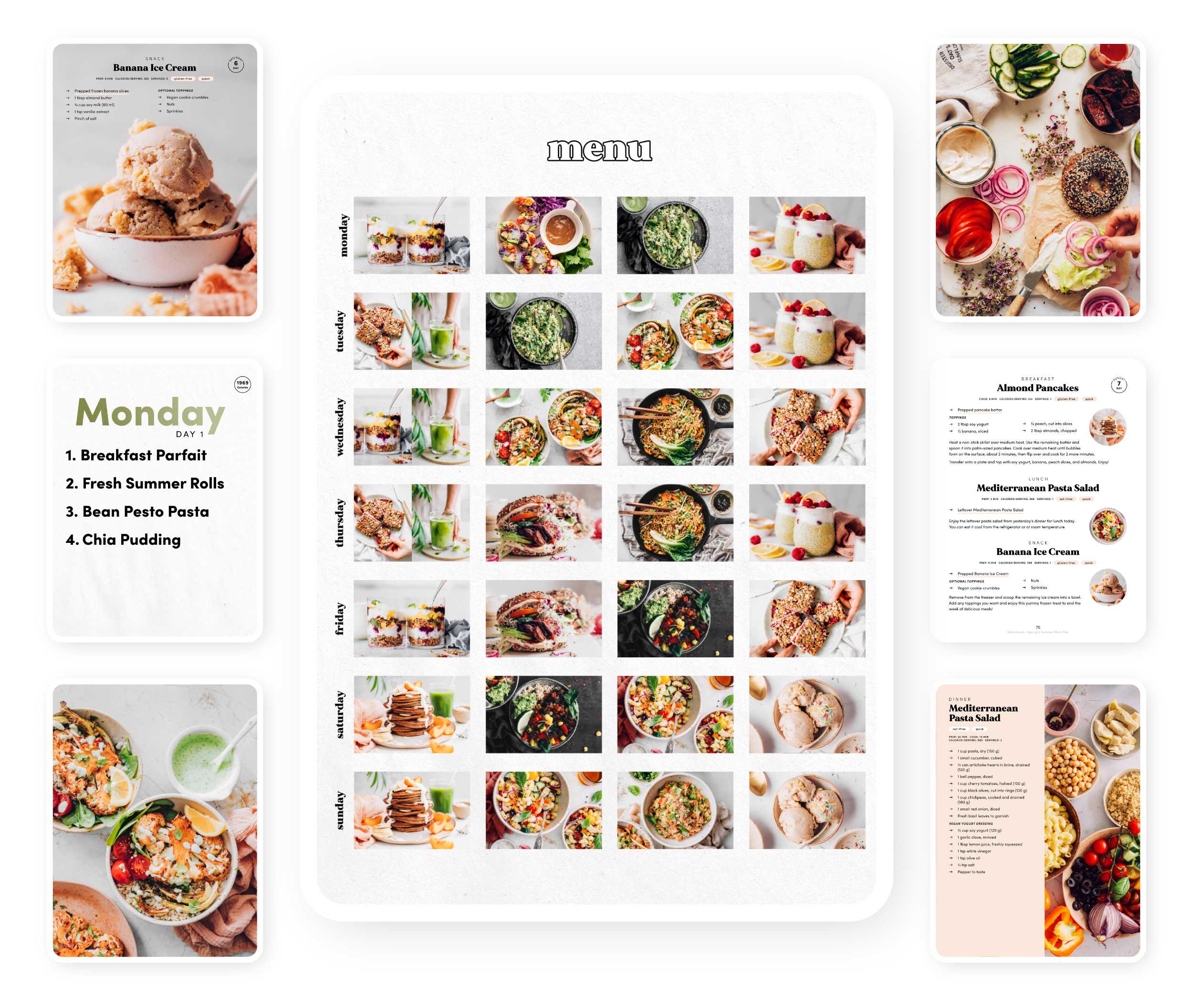 Spring Summer Meal Plan Sample Pages