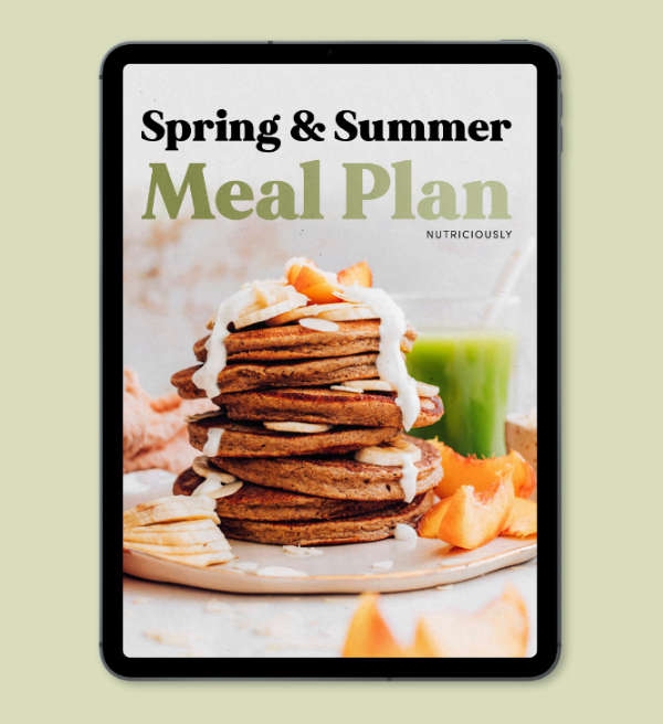iPad showcasing Vegan Spring and Summer Meal Plan